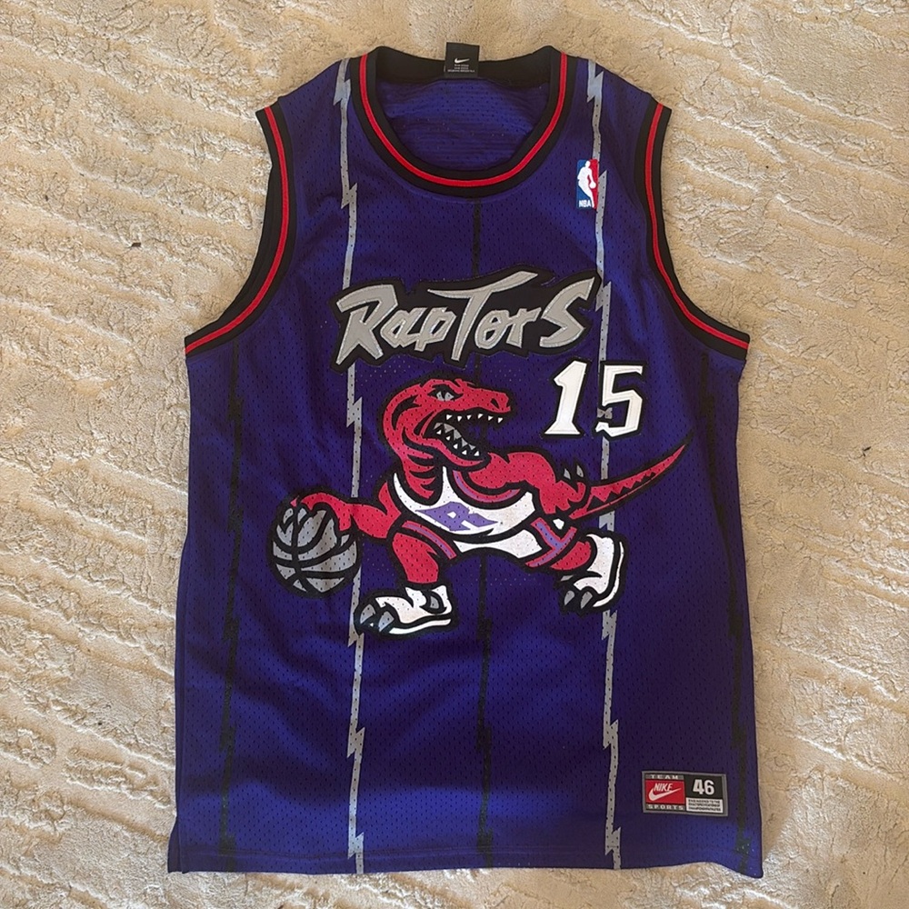 Authentic New Vince Carter Toronto Raptors Retro Vintage Jersey size 46 Large